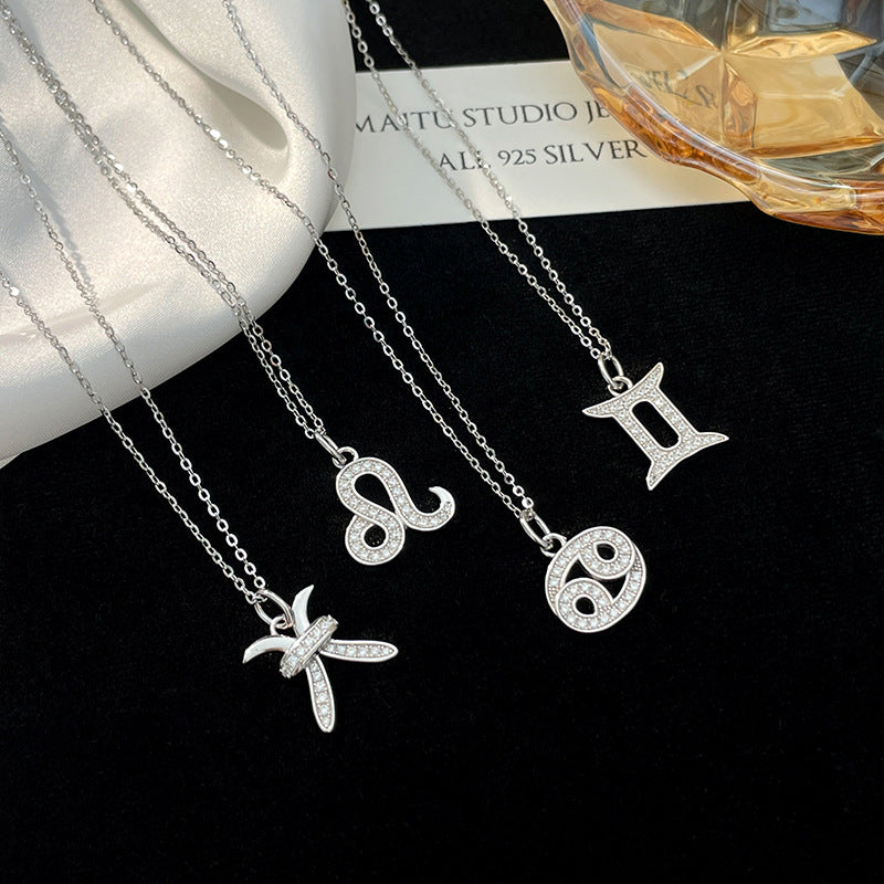 Sternzeichen 925 Sterling Silber Halskette für Damen