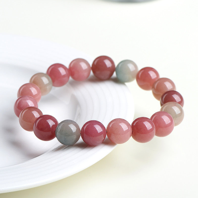 Crystal Natural Milkshake Tourmaline Jade Bracelet