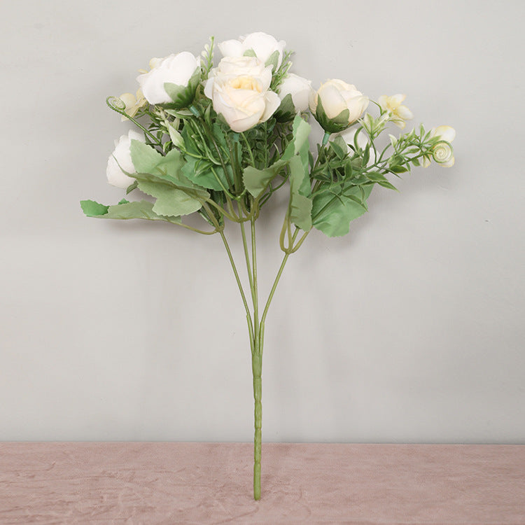Hochzeitsführer-Layout-Simulation 5 Zinken 10 Rosen