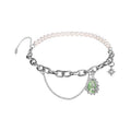 Damenmode Strass Spleißen Perlenkette