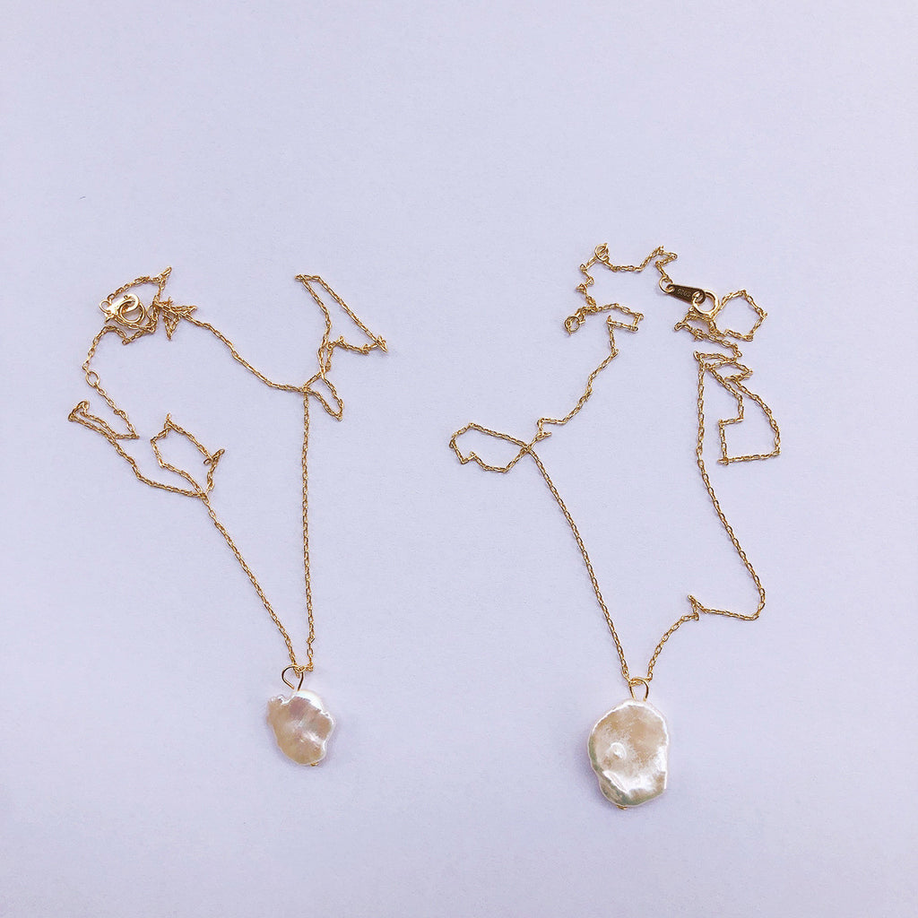 925 Sterlingsilber Design Barock Perlen Anhänger Goldene Halskette