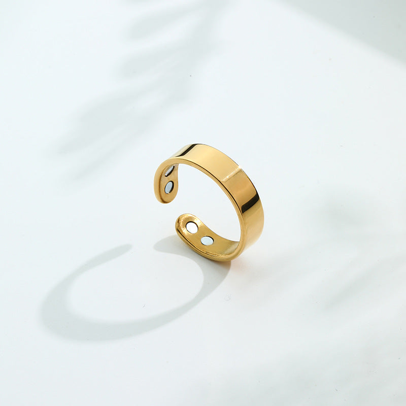 Anillo Antirronquidos Detener Ronquidos Ayuda Respiratoria Acupresión Tratamiento Antirronquidos Terapia Magnética Anillo de Dedo Saludable Joyería
