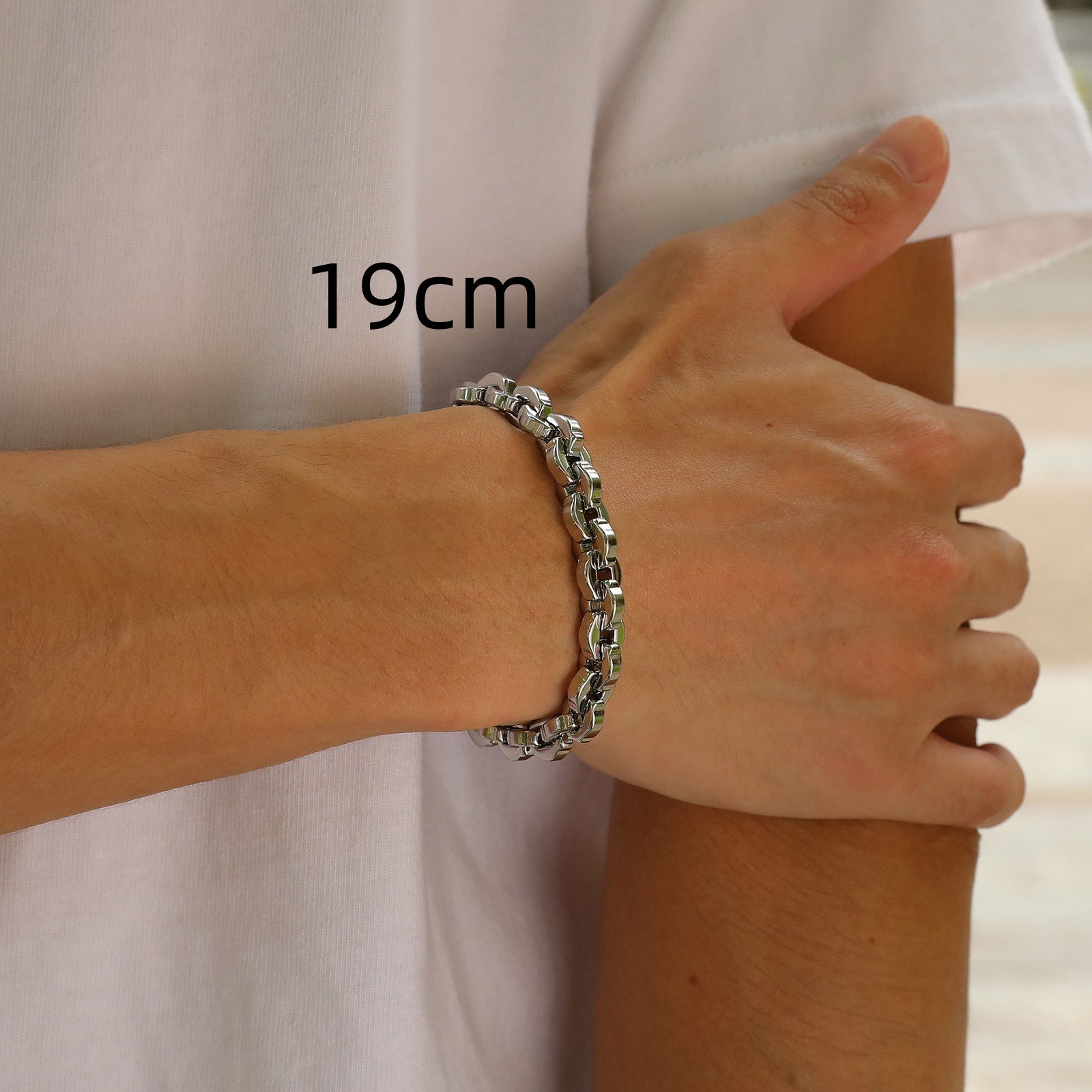 Pulsera Sencilla Casual de Acero para Hombre