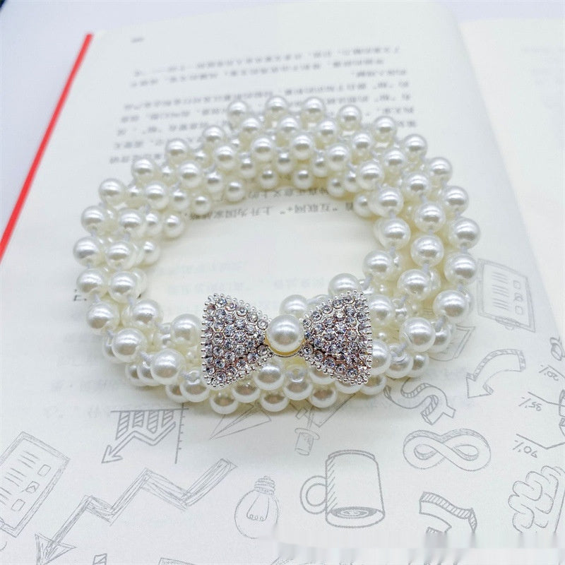 Joyería de moda para mujer, cadena de cintura con perlas blancas