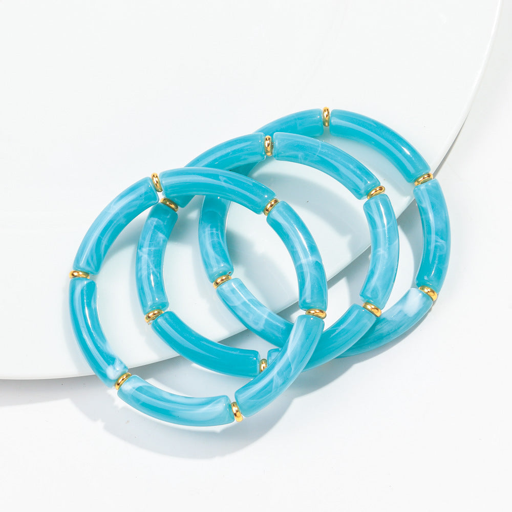 Pulseras de codo de acrílico populares europeas y americanas para damas