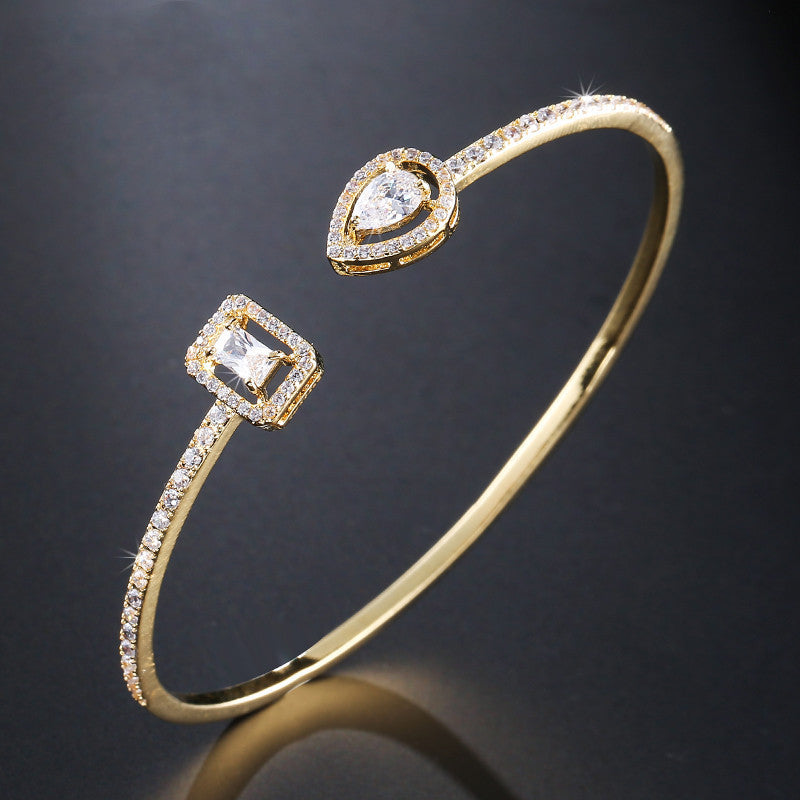 Schlichtes und exquisites Armband mit Mikro-Inlay aus AAA-Zirkon
