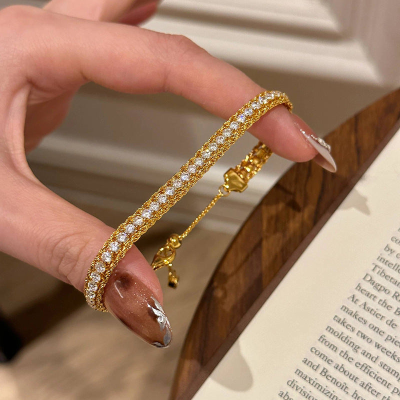 Twist Full Diamond Bracelet Fashion Special-interest