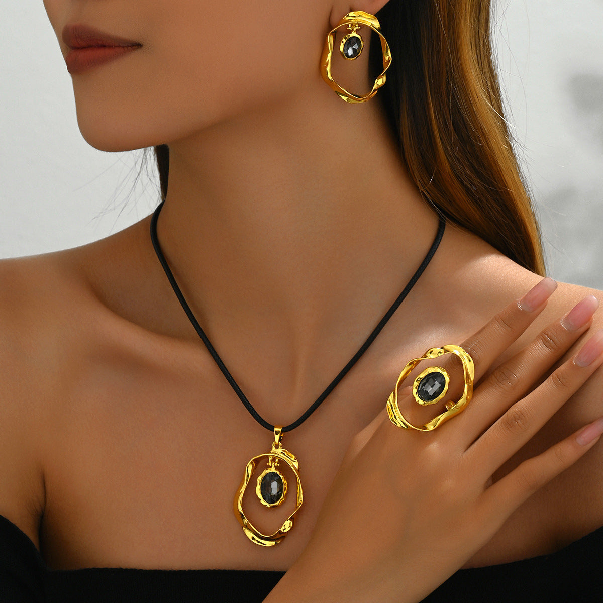 Mode Damenschmuck Set Geometrisch Irregulär