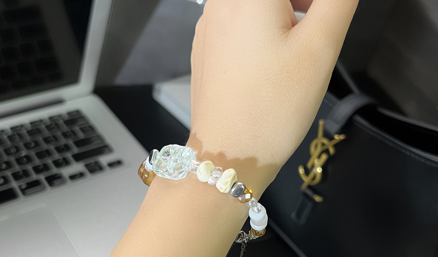 White Dunhuang Desert Sun Mountain Bracelet