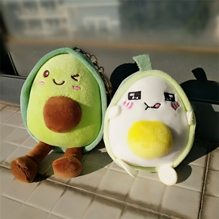 Llavero de peluche de aguacate