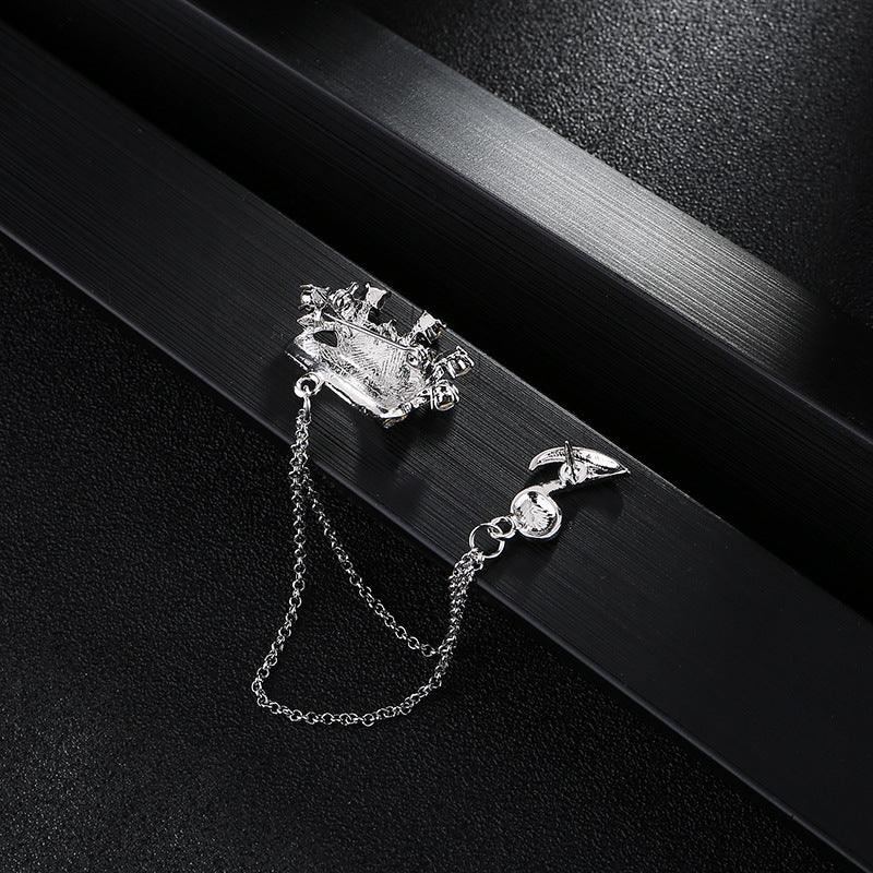 Broche de corona de alta gama, broche para hombre, pin de solapa de traje, accesorios