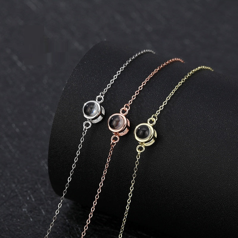 S925 Silver Language Projection Bracelet