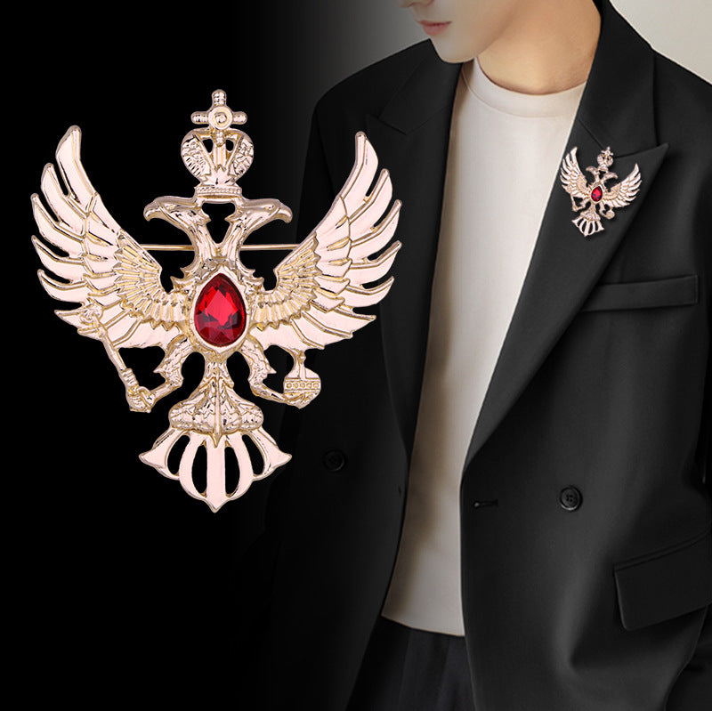 Broche Águila Corona Traje para Hombre