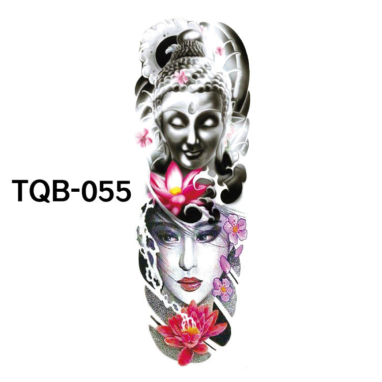 Pegatina de tatuaje impermeable de brazo completo