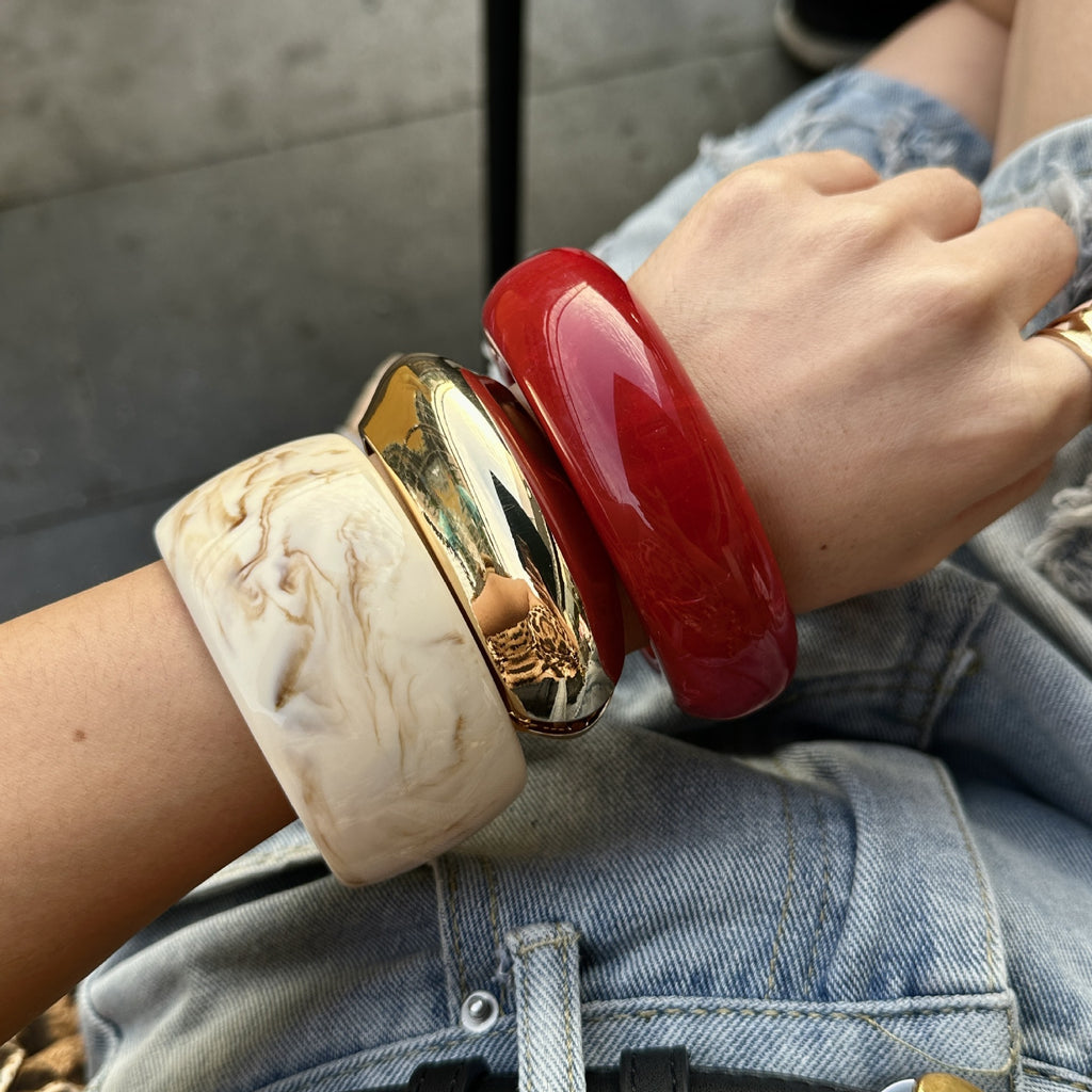 Nueva Pulsera Acrílica Jaspeada