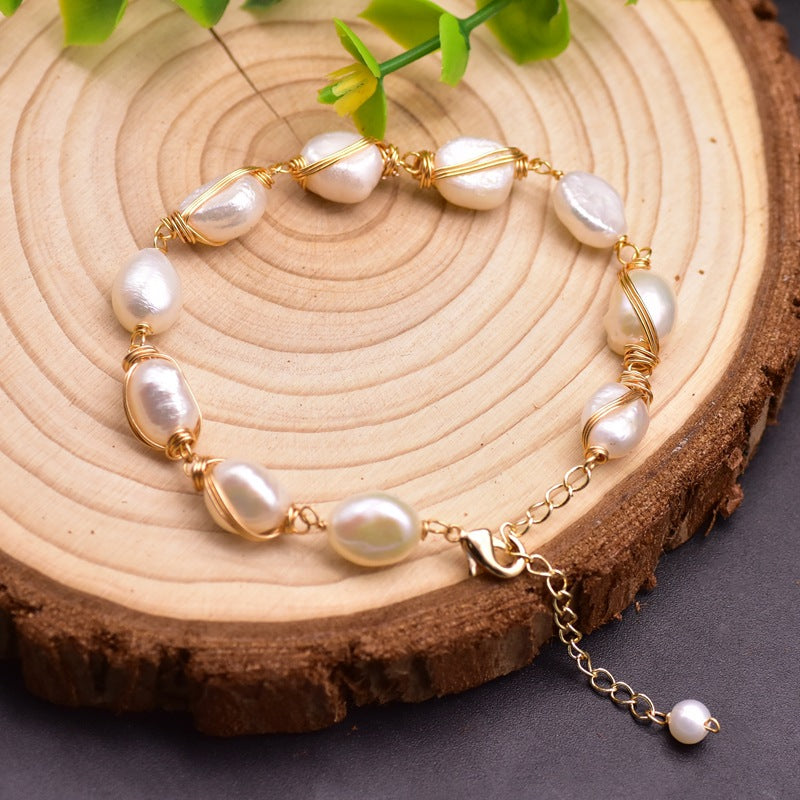 Pearl Bracelet Women's Design Sense Niche Turquoise