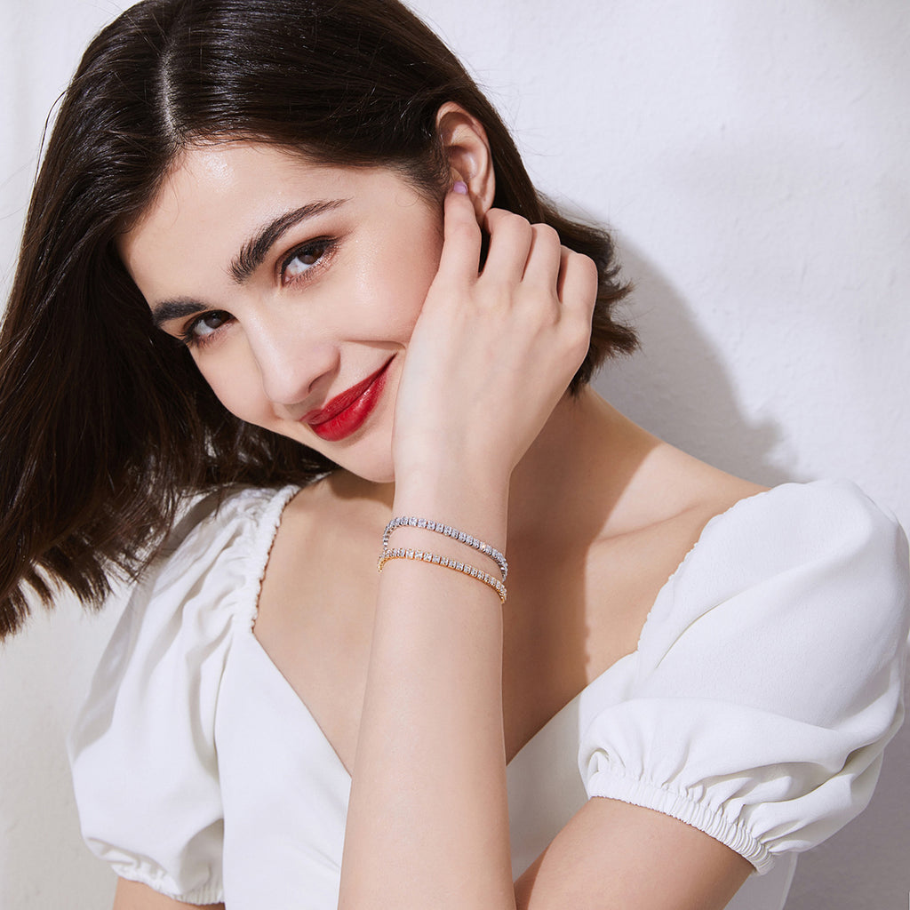 Nueva Pulsera de Tenis Sencilla de Moda para Mujer