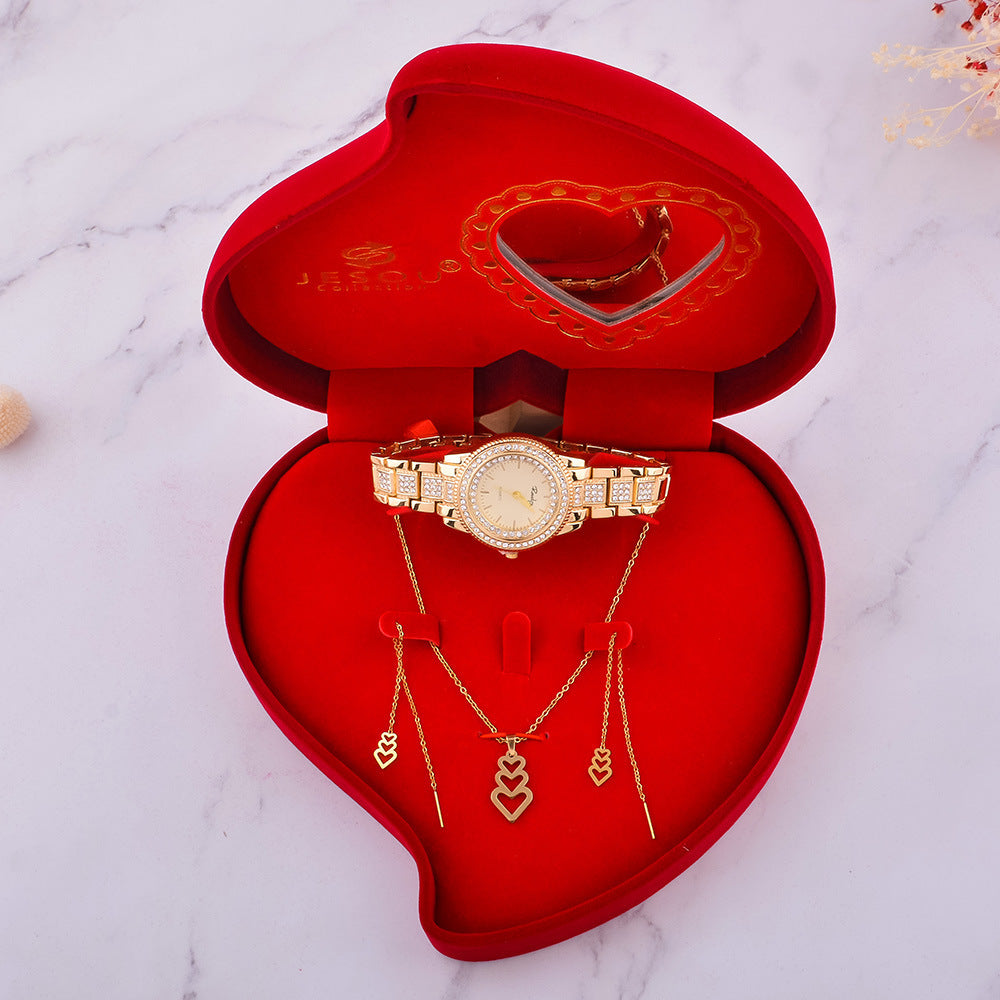 Einfache exquisite Schmuck-Uhr-Halskette Geschenkbox Schmuck