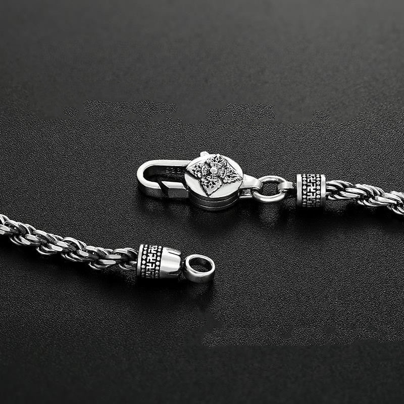 Mens Fashion Simple Vintage Six Character Necklace