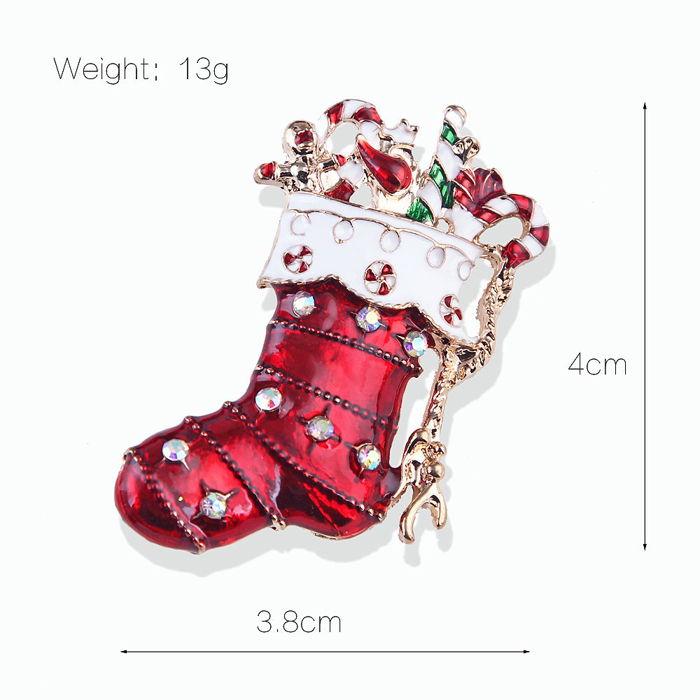 Damenmode schlichte geometrische Weihnachtsbrosche