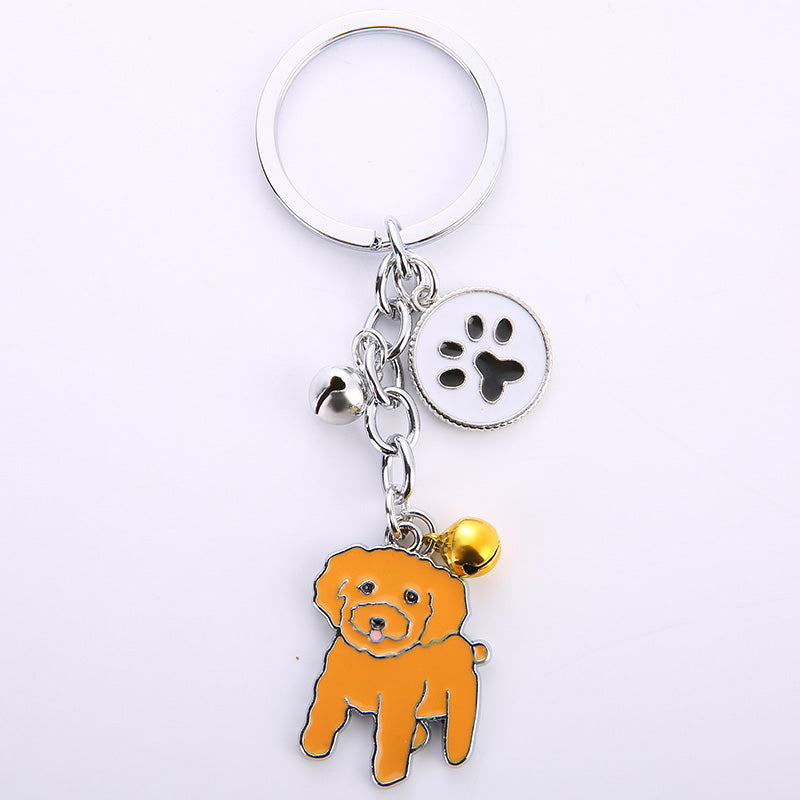 Llavero colgante creativo de metal para perro