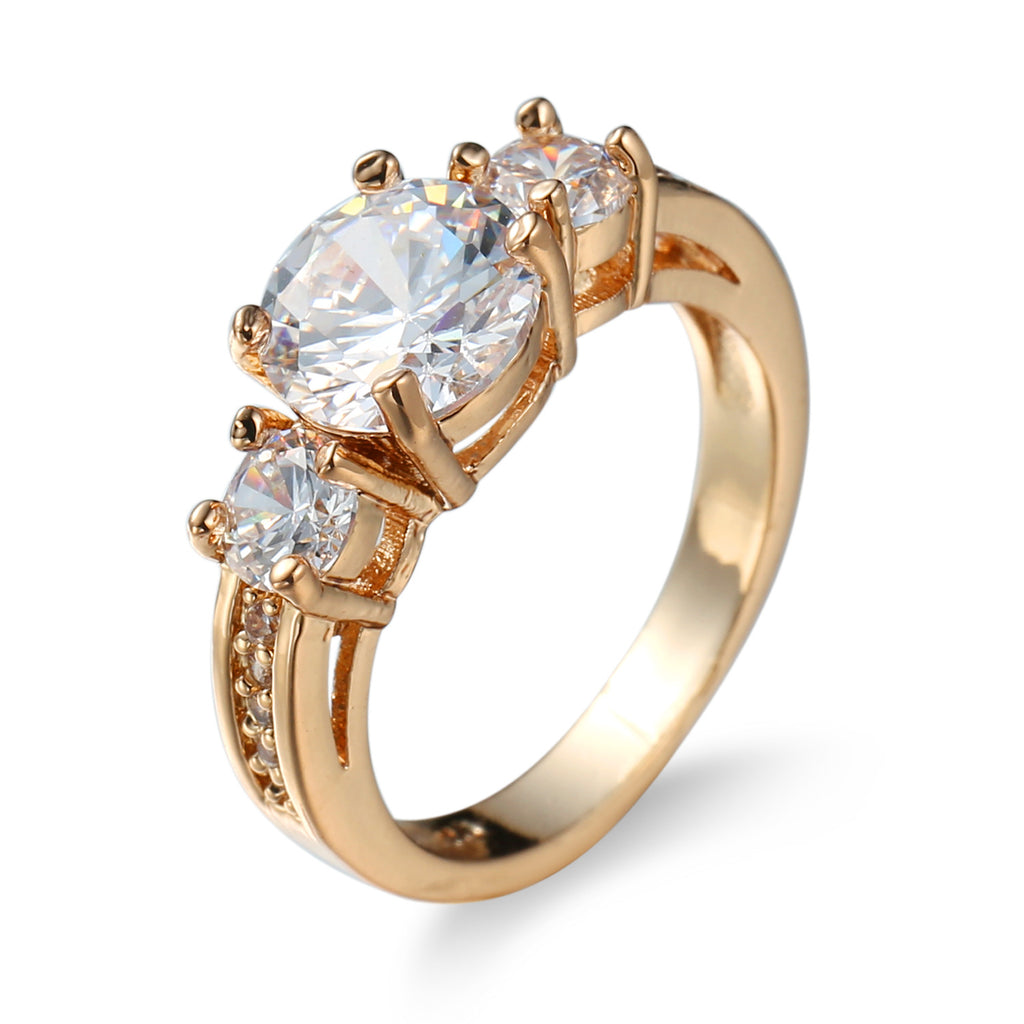 Ring aus weißem Zirkon, kreativer Schmuck
