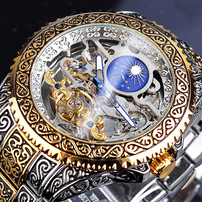Forsining Skeleton Tourbillon Mechanische Uhren Luxus Herrenarmbanduhr
