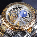 Forsining Skeleton Tourbillon Mechanische Uhren Luxus Herrenarmbanduhr