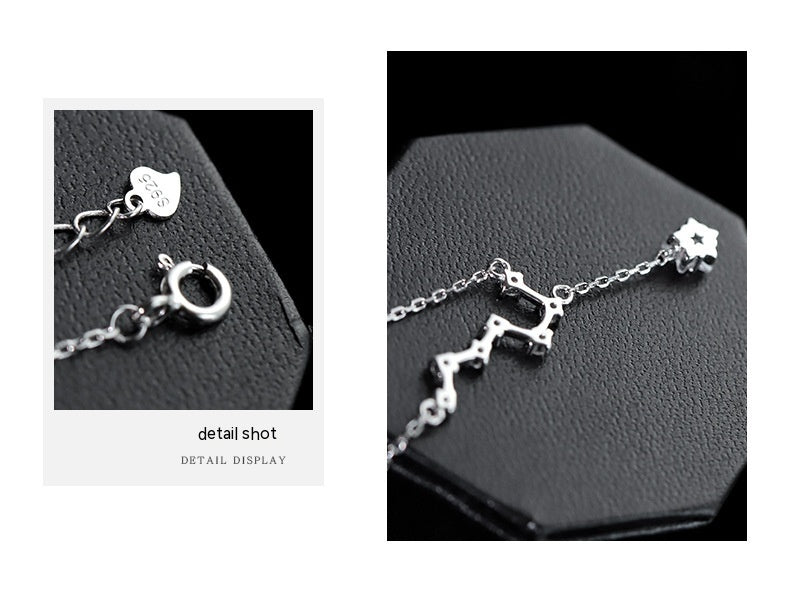 925 Sterling Silver Big Dipper Anklet