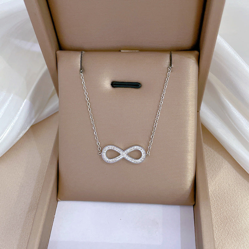 Schleifenaugen Minimalistische Ofen-Echtgoldkette für Damen