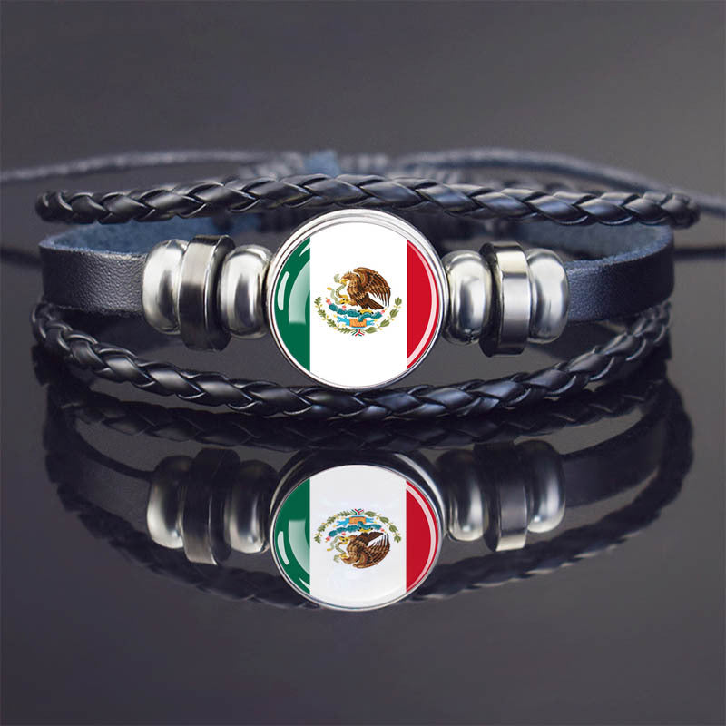World Flag Bracelet Woven Twisted
