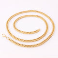 Herren Mode Titan Stahl Gold Doppelschnallen Halskette