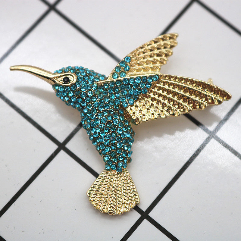 Broche de colibrí retro bonito para mujer