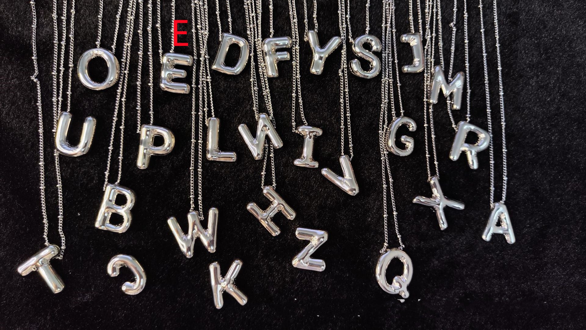 Glossy Letters Copper Pendant Necklace