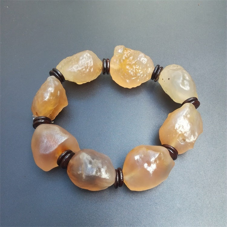 Colorful Agate Rough Stone Bracelet Colorful Raisin