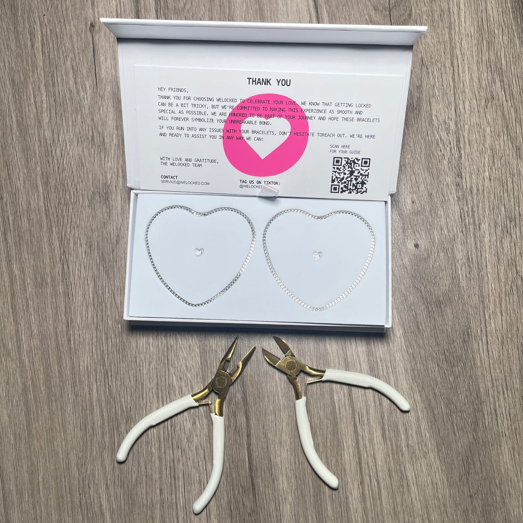 Couple Bracelet 925 Silver Eternal Lock Cutting Pliers Suit