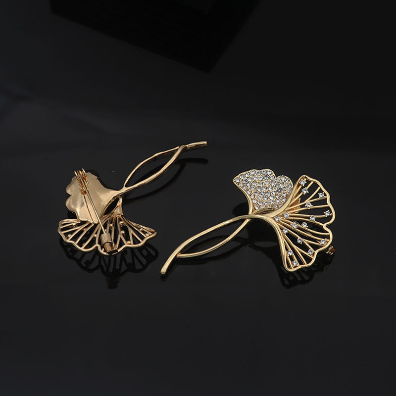 Broche de Hoja de Ginkgo para Mujer, Lindo Diseño Retro