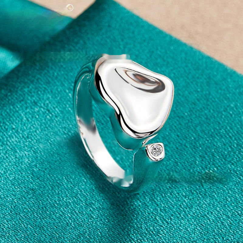 Anillo de boca plateado Accesorios de moda para mujer Joyería