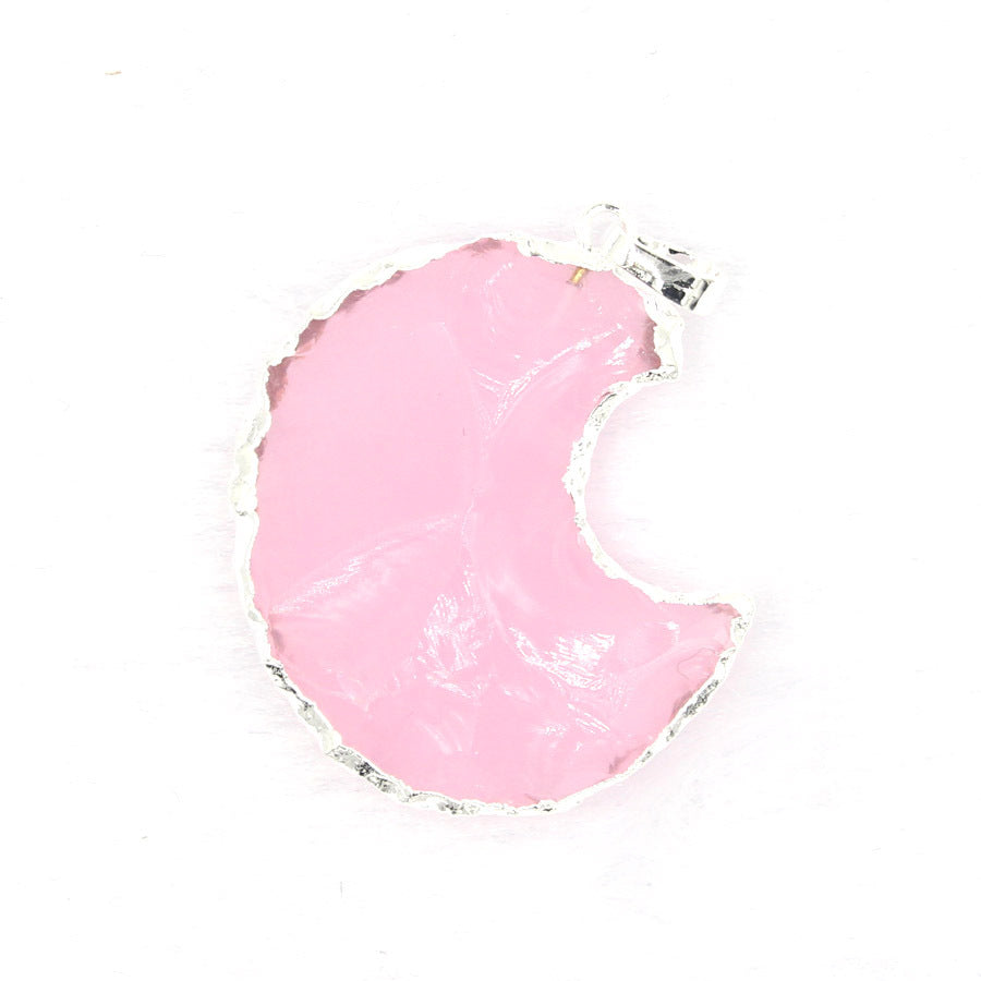 Star Moon Faceted Pendant White Crystal