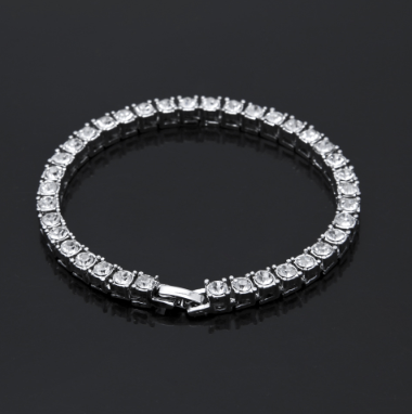 Zinnlegierung Goldfarbenes Iced Armband Herren Hip Hop Kette Street Rock Schmuck