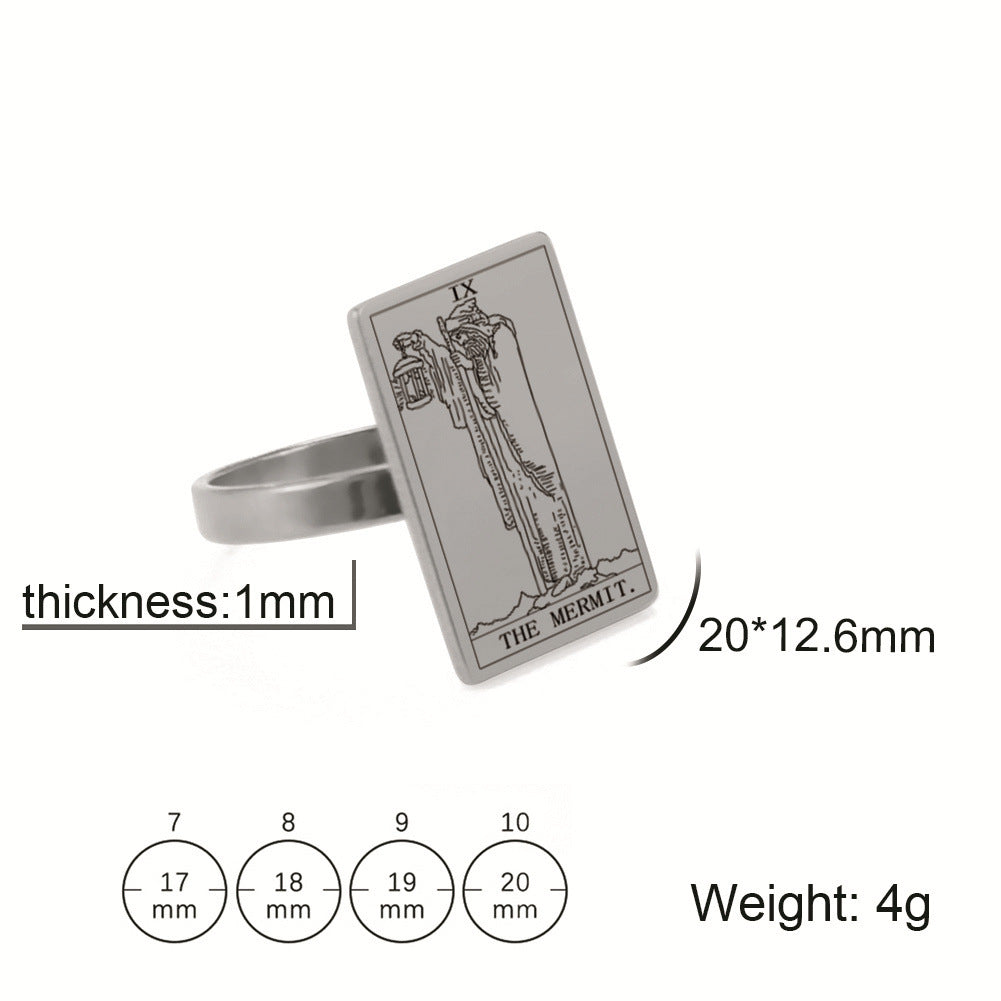 Anillo de acero para celebridades de internet, promoción de joyas en Xiao Hong Shu