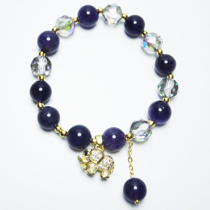 Damenmode personalisiertes Armband aus natürlichem Amethyst