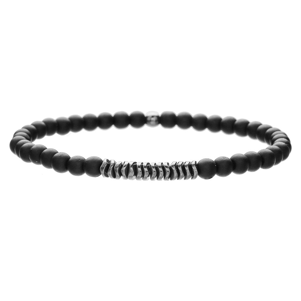 Simple Turquoise Wooden Bead Bracelet