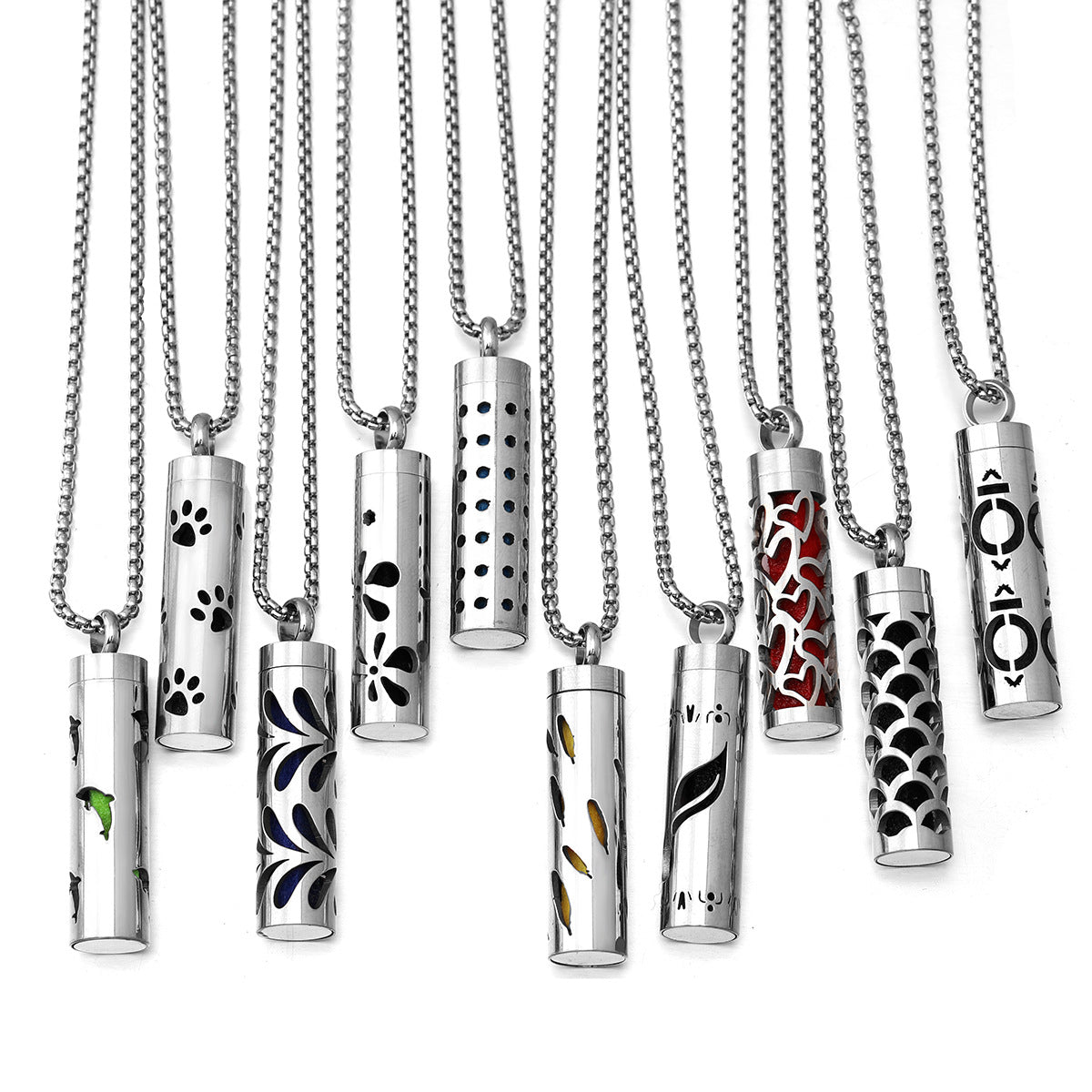 316L Stainless Steel Aromatic Perfume Oil Essential Oil Diffuser Pendant Necklace