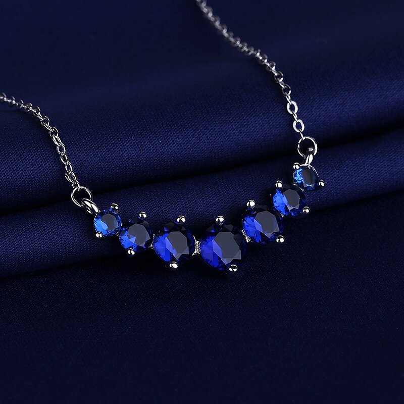 New Zircon Straight Chain Necklace Women's Pendant Collarbone Chain Jewelry
