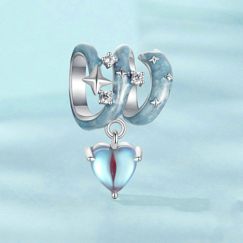 Blauer Sternenhimmel Liebe Perlen Sterlingsilber