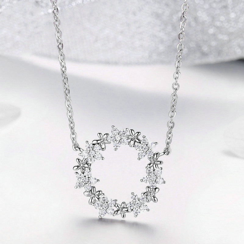 Evelyn Sterling Silber Halskette Helle Sterne S925 Silberkette