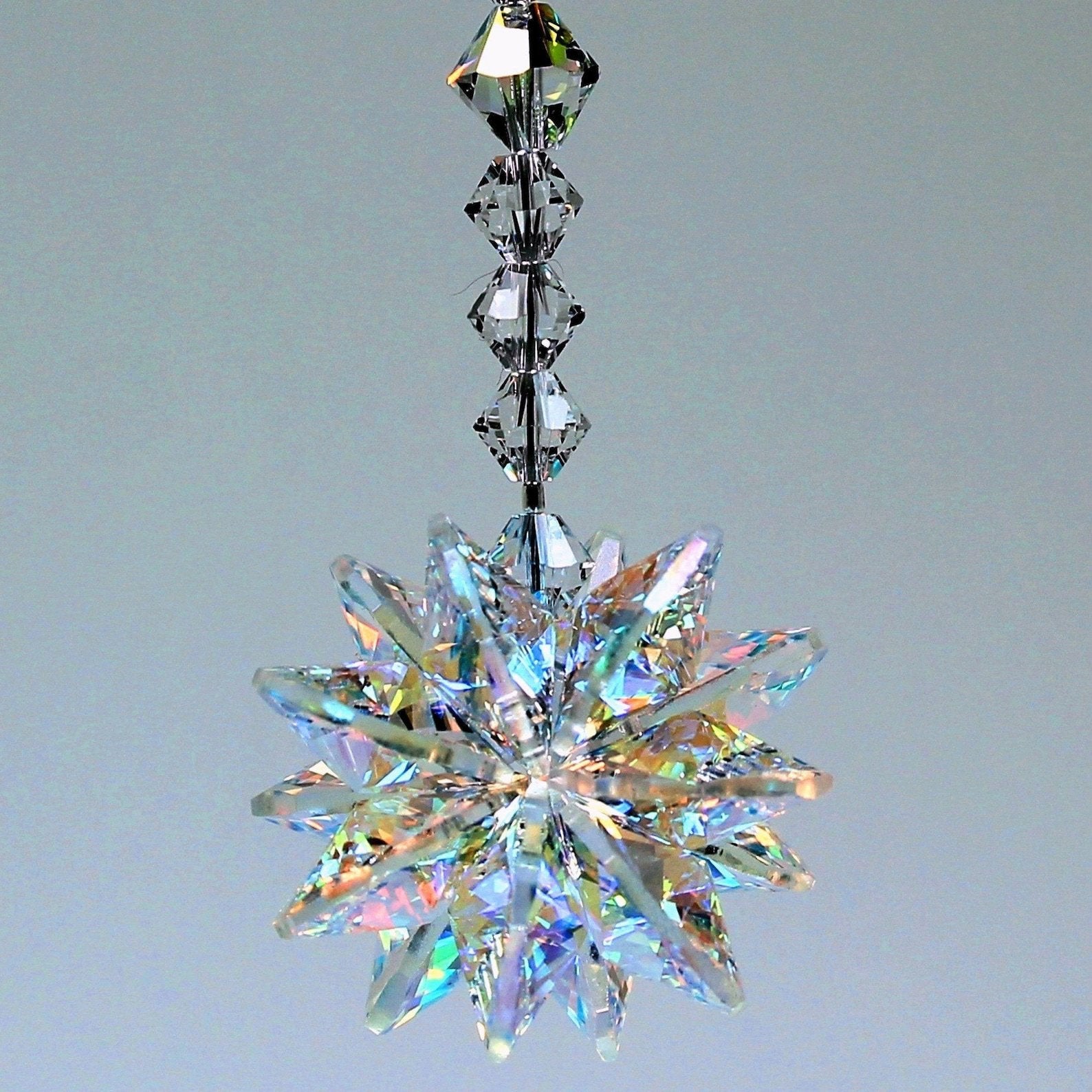 Kristallschnee-Hängeornament Magische Farbe Kristall-Dekoration Göttinnen-Stil Auto-Anhänger