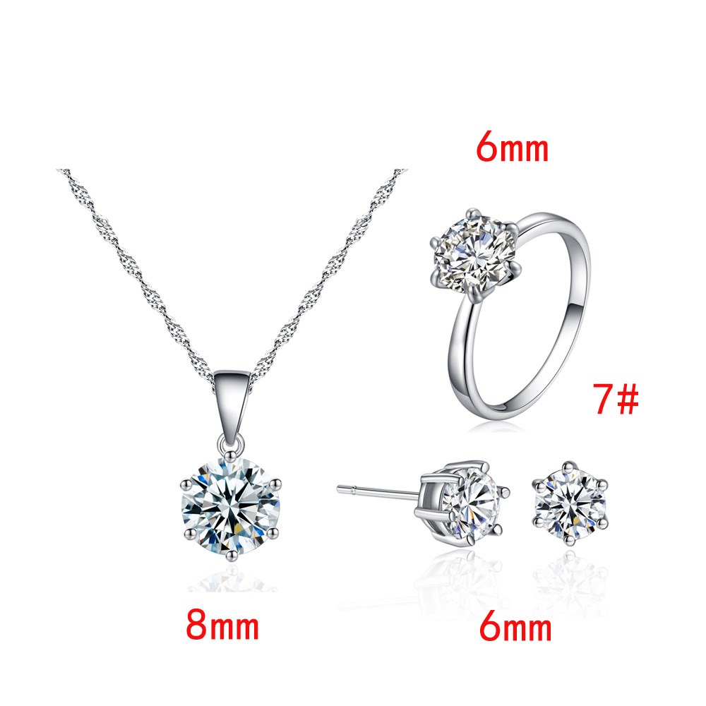 Ohrringe, Halsketten, Ringe, 3-teiliges Set