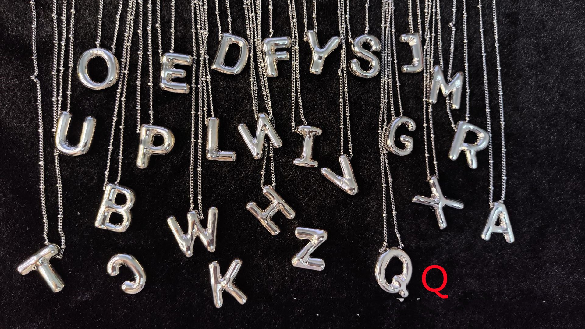 Glossy Letters Copper Pendant Necklace